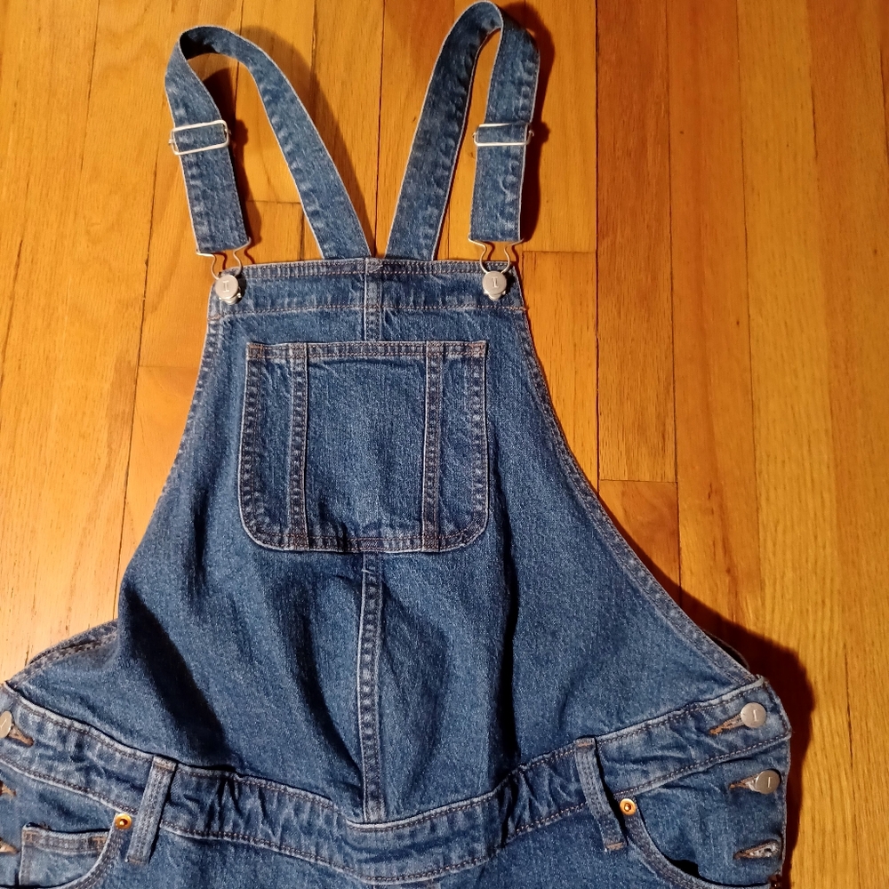 Women's Maternity Denim Overalls - Picture 2 of 16